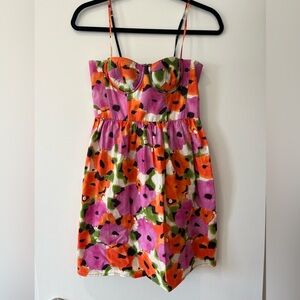 Moda International floral dress with corset top